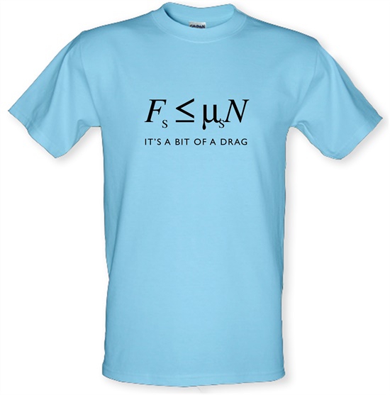 Friction It's A Bit Of A Drag t-shirts